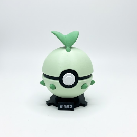 Chikorita #152 + Base imantada POKEBALL COLECCIONABLE