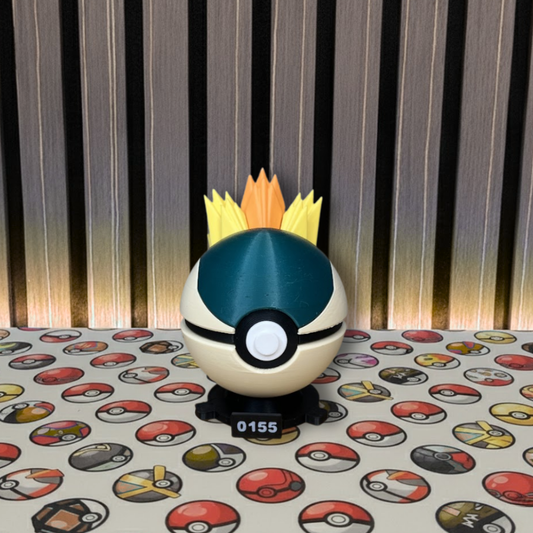 Cyndaquil #155 + Base imantada POKEBALL COLECCIONABLE