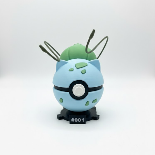 Bulbasaur #001 + Base imantada POKEBALL COLECCIONABLE