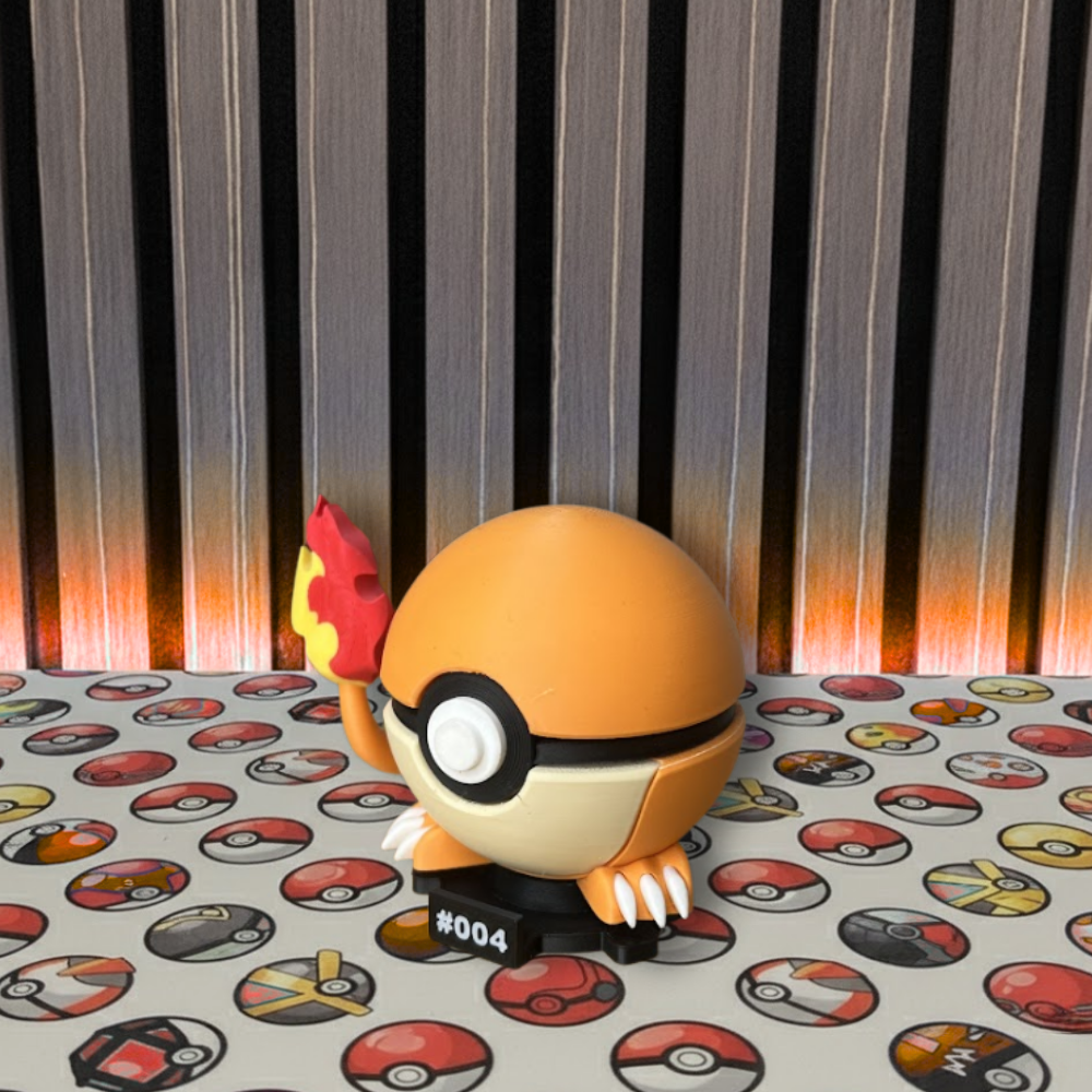 Charmander #004 + Base imantada POKEBALL COLECCIONABLE