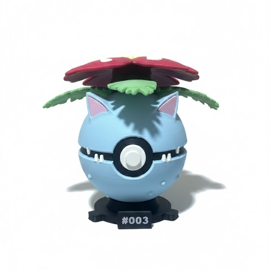Venusaur #003 + Base imantada POKEBALL COLECCIONABLE