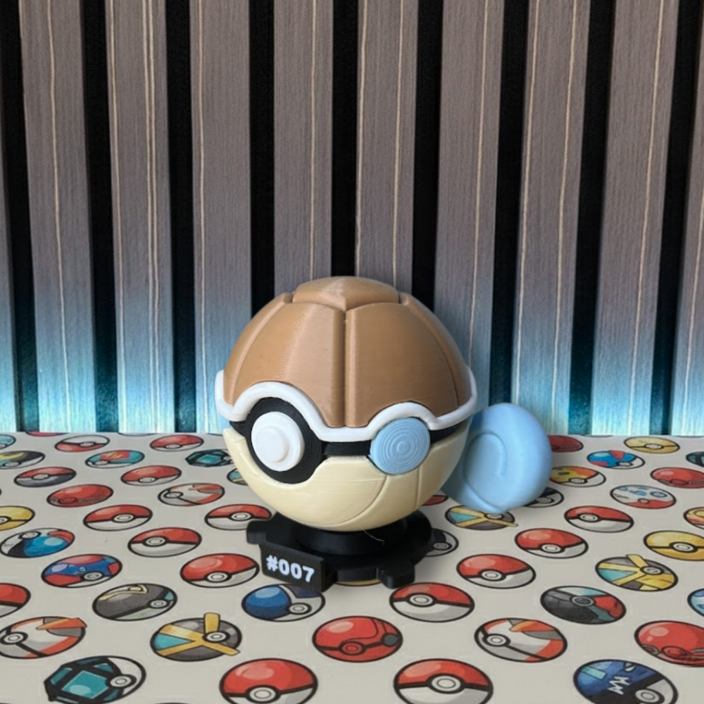 Squirtle #007 + Base imantada POKEBALL COLECCIONABLE