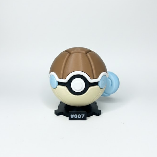 Squirtle #007 + Base imantada POKEBALL COLECCIONABLE